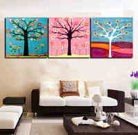 宜巢客厅现代无框画 装饰画 卧室温馨壁画墙画挂画 彩色发财树