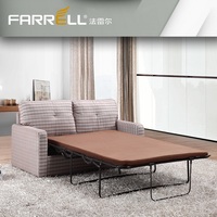 法雷尔 头层牛皮双人1.6米 小户型简约沙发多功能3666 真皮沙发床