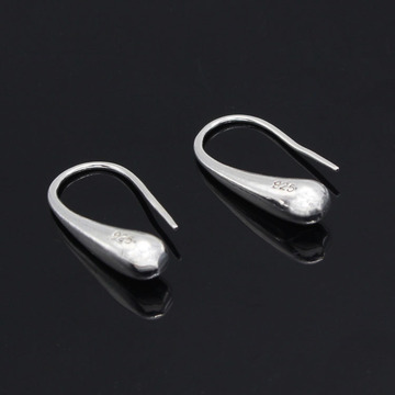 速卖通ebay爆款 s925镀银纯银耳钩 韩版时尚水滴造型耳环银饰