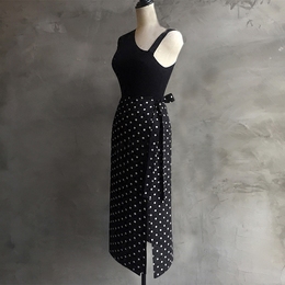 ALOHA STUDIO 露合制衣 独立制作 一片式绑带波点半身裙高腰裙