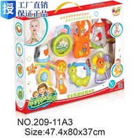 包邮厂家直销婴儿玩具8件套摇铃套装宝宝手摇铃儿童手铃组合0-1岁
