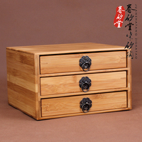 【眷砂堂】竹木普洱茶盒柜茶具/分茶盒/普洱茶饼盒存茶盒多层实木