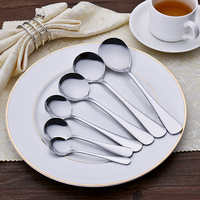 铠旺长柄可爱韩国勺创意勺子小汤勺搅拌勺圆勺不锈钢餐具儿童吃饭