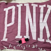 维多利亚的秘密现货pink浴巾超大旅行沙滩流苏铺巾游泳空调盖毯