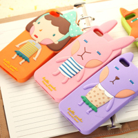 出韩国 动物狐狸 苹果5手机套iphone5s硅胶套 手机壳全包iphone4s