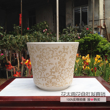 包邮珍珠釉素色花陶瓷花盆 欧式田园风透气环保绿植花卉园艺个性