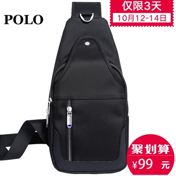 Polo 男士斜挎包 胸包男包帆布运动休闲腰包单肩包防水挎包