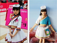 少数民族藏族演出服儿童舞蹈演出服装藏族蒙古族舞蹈女童表演服饰