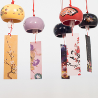 陶瓷日本日式风铃和风挂饰车挂创意工艺品小清新diy木牌风铃特价