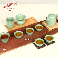 福庆汝窑 哥窑天贵壶茶具套装冰裂陶瓷茶道 功夫茶具 茶杯 茶壶