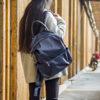 日韩版潮电脑包双肩包女男尼龙两用大学生书包 防水牛津布小背包