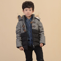 2015新款冬季童装儿童羽绒服短款中大男童韩版加厚毛领羽绒服外套