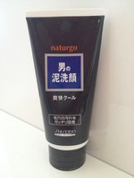 日本Shiseido/资生堂naturgo天然黑泥男士洗面奶130g