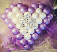 结婚用品婚房装饰爱心套餐生日派对布置心型造型珠光气球心形网格