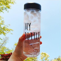 韩国mybottle玻璃随行水杯子学生创意便携带盖透明男女士随手茶杯