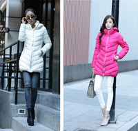 2015冬装新款反季特价韩版中长款羽绒棉衣女大码修身连帽加厚外套