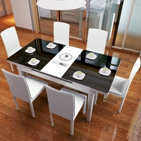 智能餐桌钢化玻璃餐桌椅组合现代简约 小户型智能折叠餐台伸缩