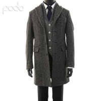 十年韩国男装代购〓EZIO专柜正品〓14冬款高档时尚修身羊毛呢大衣