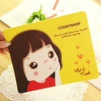 韩国超人气女孩 可爱妞子鼠标垫 电脑周边礼品 卡通防滑鼠标垫