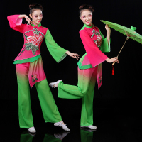 古典舞蹈服装2017新款秋季中老年秧歌服成人女民族舞扇子舞演出服