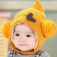 男女童儿童帽子韩国保暖婴儿帽秋冬季0-1-2-4岁宝宝毛绒帽子套帽