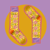 ALL-IN SOCKS经典缤纷水果彩色复古波普原创设计男女夏季纯棉袜子