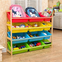 实木宝宝儿童玩具收纳架整理架分类木置物架子大容量环保无味出口