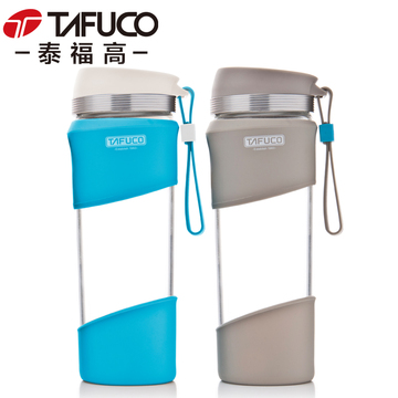 日本进口品牌泰福高双层高硼硅耐热玻璃直身直饮防漏不漏水水杯