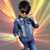 2015秋季新款韩版童装儿童牛仔衣男童牛仔外套男孩中大童上衣夹克
