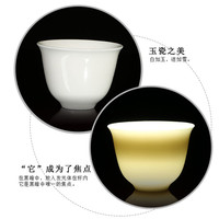 象牙白玉瓷茶杯 德化白瓷茶杯个人闻香杯品茗杯主人杯陶瓷小单杯