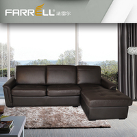 法雷尔功能沙发 大小户型客厅组合现代皮艺厚牛皮3686 真皮沙发床