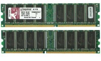 正品金士顿1GB DDR 400 台式机内存条KVR400X64C3A/1G兼容333 266