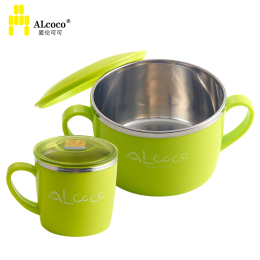 英国ALCOCO婴幼儿童不锈钢水杯 儿童餐具超大碗 百分百正品 包邮
