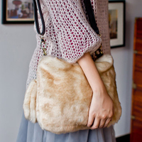 2015冬季新款时尚女士兔毛毛包单肩包斜挎包韩版潮流女包包