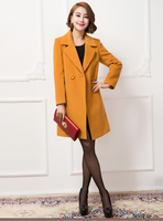 2015秋冬季新款正品韩版羊绒大衣中长款西装羊毛呢子外套女