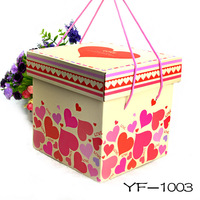 礼品盒正方形瓦楞纸盒子礼物盒婚庆喜面回礼大号包装盒水果零食盒