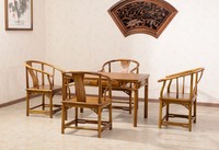 雅楠阁楠木家具中式家具简易明式长形四抽茶桌餐桌书桌带抽桌子