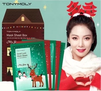 韩国免税店购入正品 TONYMOLY 圣诞限量版补水美白面膜套盒5片