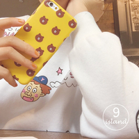 韩国line小熊兔子iphone6s手机壳苹果6plus布朗熊5S情侣软硅胶套