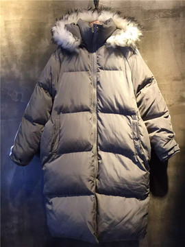2015年冬装新款韩版真羊毛领超厚羽绒棉衣棉服外套中长款加厚