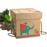 礼品盒卡通盒子 手提礼物盒水果包装盒礼盒正方形大号批发 定制