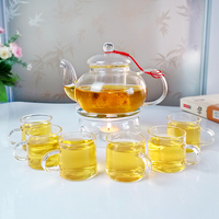耐热玻璃茶具套装花茶壶水果茶具透明玻璃过滤花茶茶具套装可加热