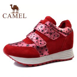 Camel骆驼女鞋秋季 时尚运动休闲鞋 真皮牛皮 内增高鞋A153150001