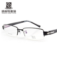 康耐特眼镜大脸眼睛框镜架男8065纯钛TR90半框光学眼镜架近视可配