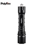 PolyFire 正品强光手电筒充电变焦 LED 远射包邮骑行小J7户外装备