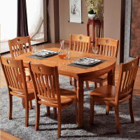 实木餐桌 折叠餐桌 实木餐桌椅组合 圆桌饭桌 伸缩餐桌特价餐桌