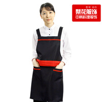 韩版时尚创意酒店咖啡厅厨房服务员餐厅个性工作围裙工作服 AE30