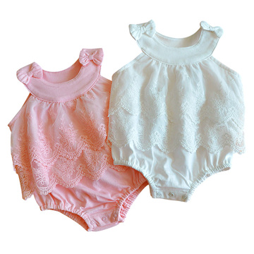 婴儿连体衣0满月宝宝衣服女3夏季公主衣4百天6个月新生儿三角哈衣