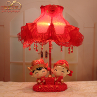 卧室房床头灯台灯新结婚婚庆礼品喜庆红色时尚创意浪漫礼物灯包邮