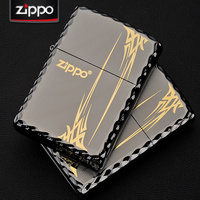 zippo正版煤油打火机纯铜黑冰兰草美国限量版正品旗舰店赠送礼品